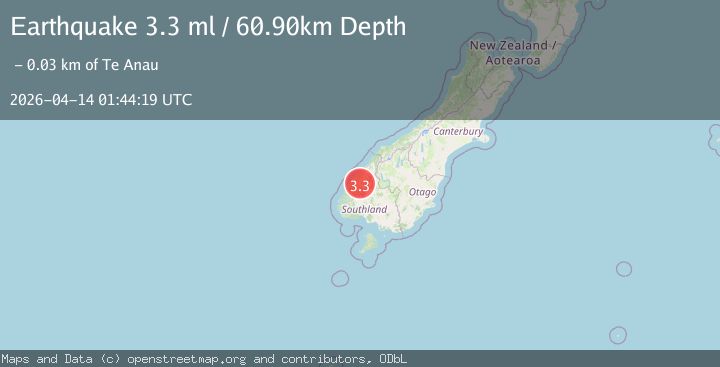 Map of SOUTH ISLAND OF NEW ZEALAND