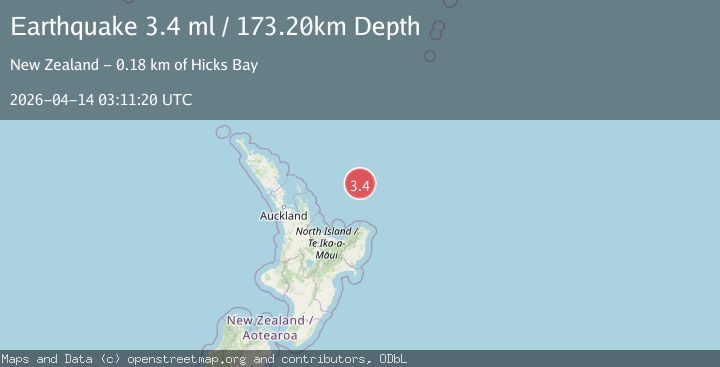 Map of OFF E. COAST OF N. ISLAND, N.Z.