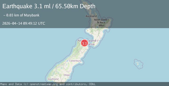 Map of SOUTH ISLAND OF NEW ZEALAND