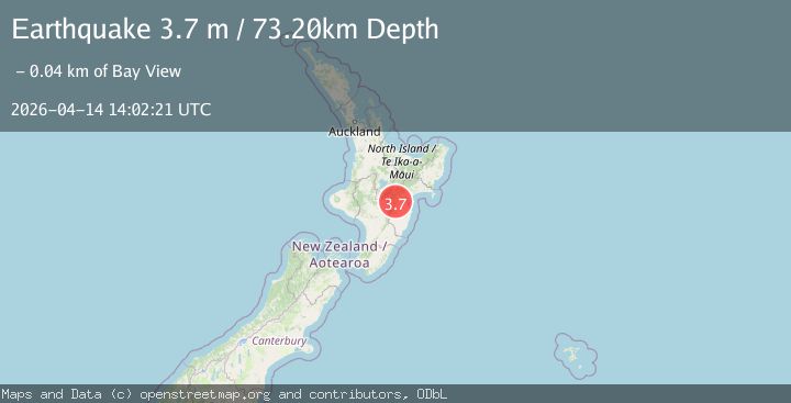 Map of NORTH ISLAND OF NEW ZEALAND