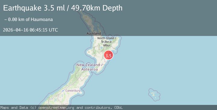 Map of NORTH ISLAND OF NEW ZEALAND