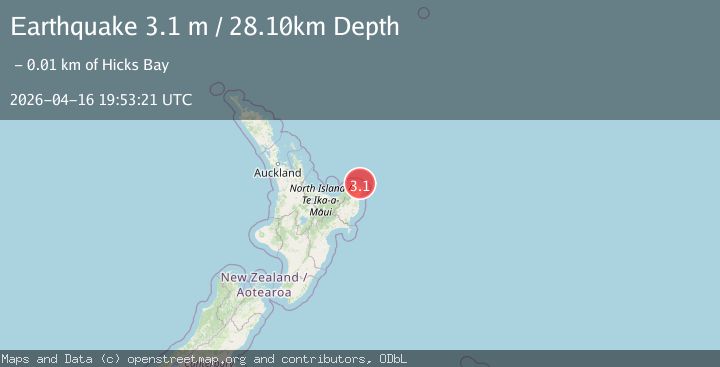 Map of OFF E. COAST OF N. ISLAND, N.Z.