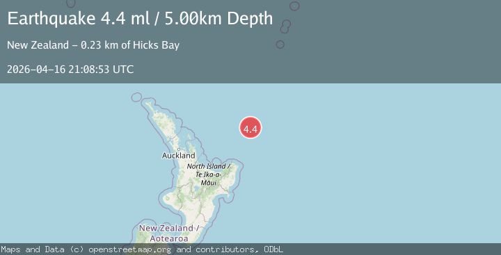 Map of OFF E. COAST OF N. ISLAND, N.Z.