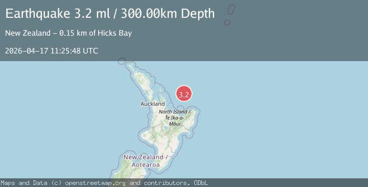 Map of OFF E. COAST OF N. ISLAND, N.Z.