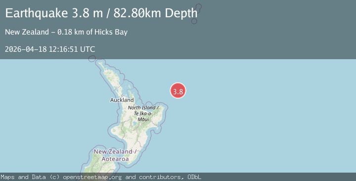 Map of OFF E. COAST OF N. ISLAND, N.Z.