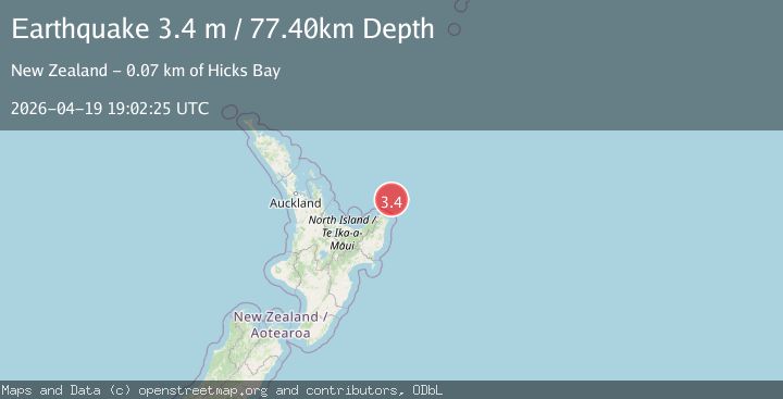 Map of OFF E. COAST OF N. ISLAND, N.Z.