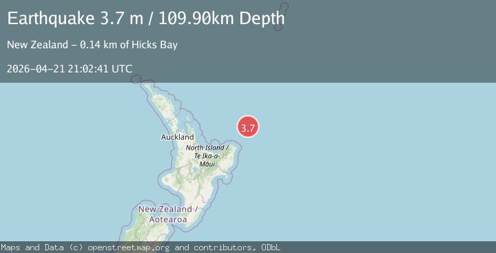 Map of OFF E. COAST OF N. ISLAND, N.Z.