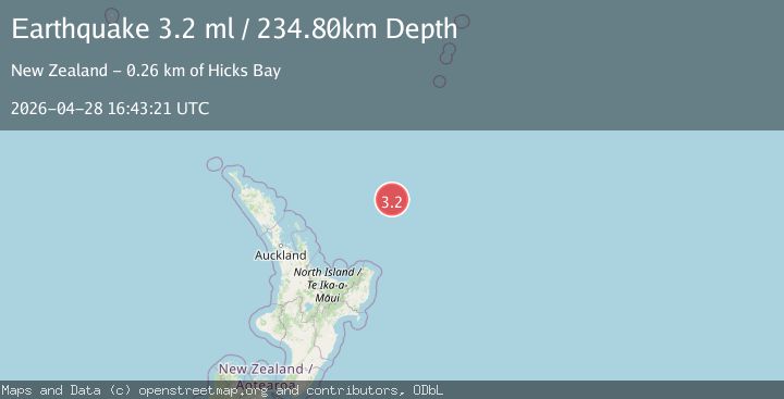 Map of OFF E. COAST OF N. ISLAND, N.Z.