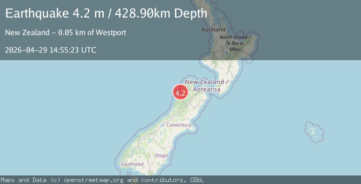 Map of SOUTH ISLAND OF NEW ZEALAND