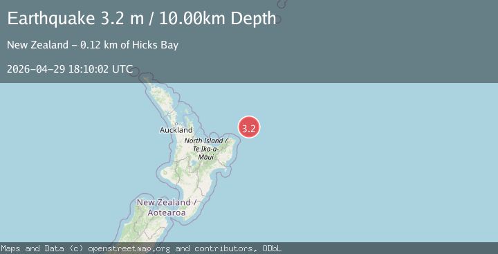 Map of OFF E. COAST OF N. ISLAND, N.Z.