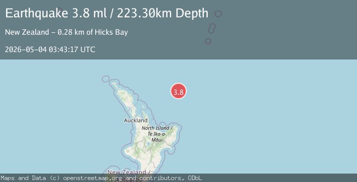 Map of OFF E. COAST OF N. ISLAND, N.Z.