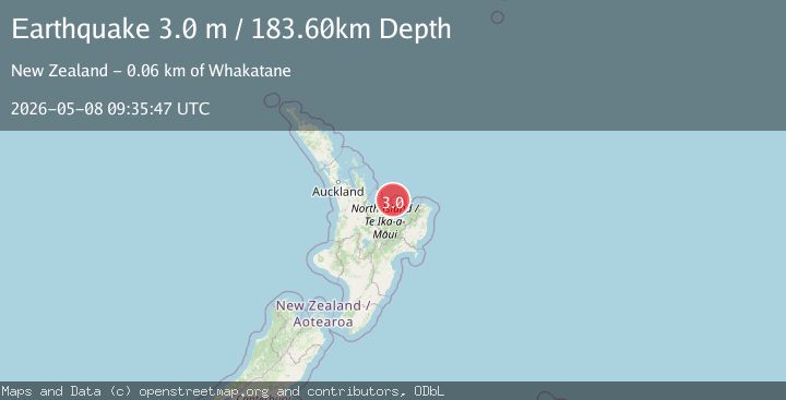 Map of NORTH ISLAND OF NEW ZEALAND