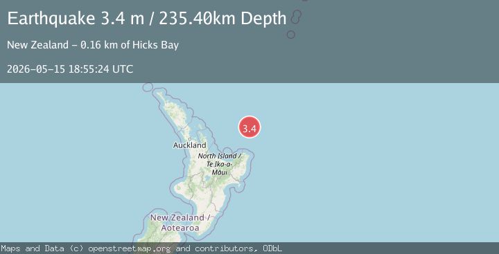 Map of OFF E. COAST OF N. ISLAND, N.Z.