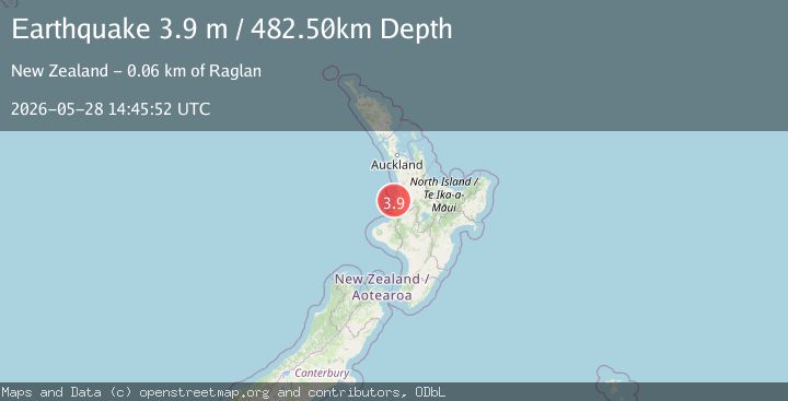 Map of NORTH ISLAND OF NEW ZEALAND