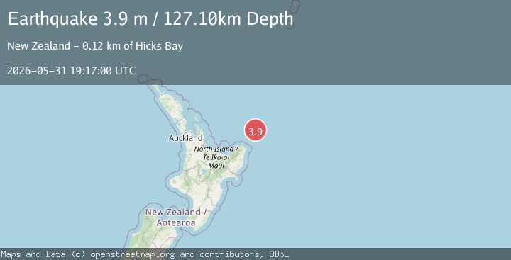 Map of OFF E. COAST OF N. ISLAND, N.Z.