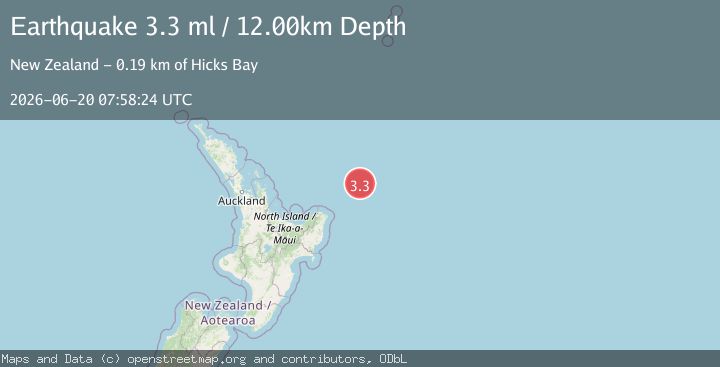 Map of OFF E. COAST OF N. ISLAND, N.Z.