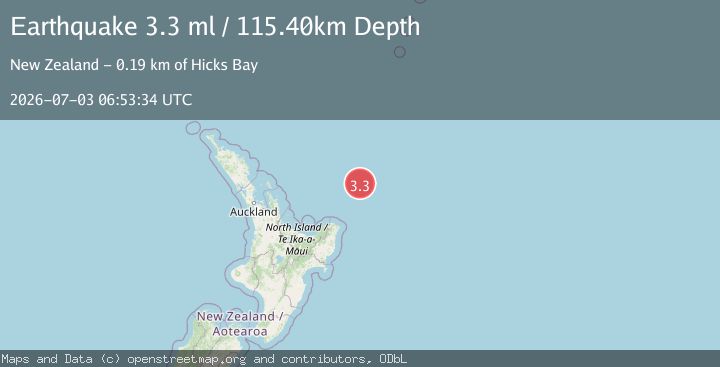 Map of OFF E. COAST OF N. ISLAND, N.Z.