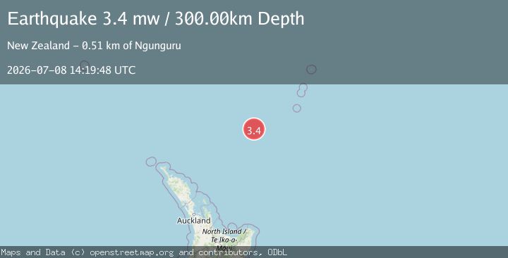 Map of SOUTH OF KERMADEC ISLANDS