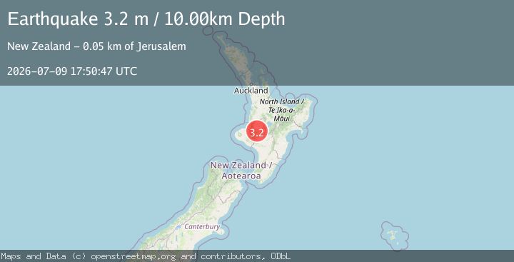 Map of NORTH ISLAND OF NEW ZEALAND