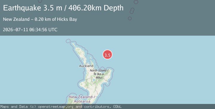 Map of OFF E. COAST OF N. ISLAND, N.Z.