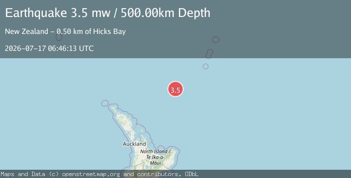 Map of SOUTH OF KERMADEC ISLANDS