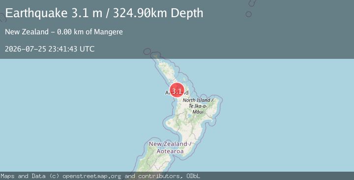 Map of NORTH ISLAND OF NEW ZEALAND