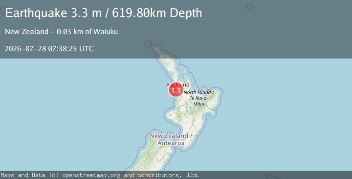 Map of NORTH ISLAND OF NEW ZEALAND