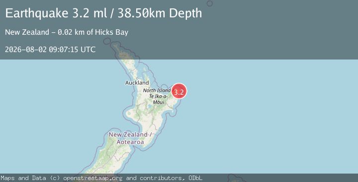 Map of OFF E. COAST OF N. ISLAND, N.Z.