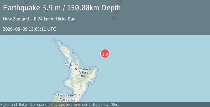 Map of OFF E. COAST OF N. ISLAND, N.Z.