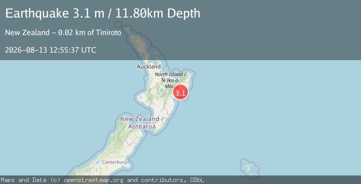 Map of NORTH ISLAND OF NEW ZEALAND