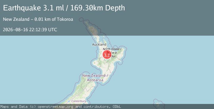 Map of NORTH ISLAND OF NEW ZEALAND