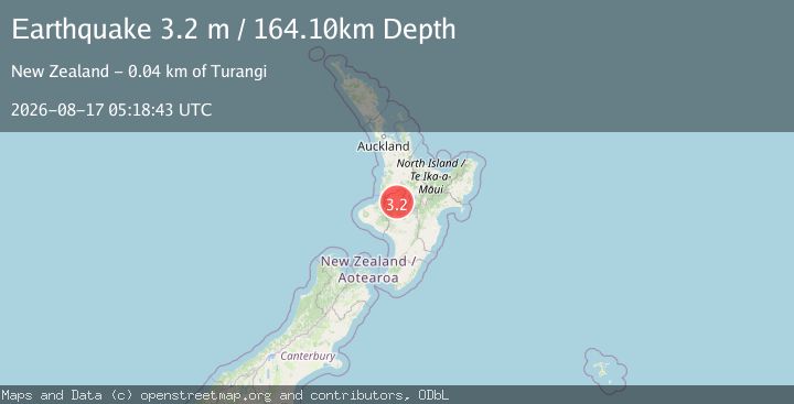 Map of NORTH ISLAND OF NEW ZEALAND