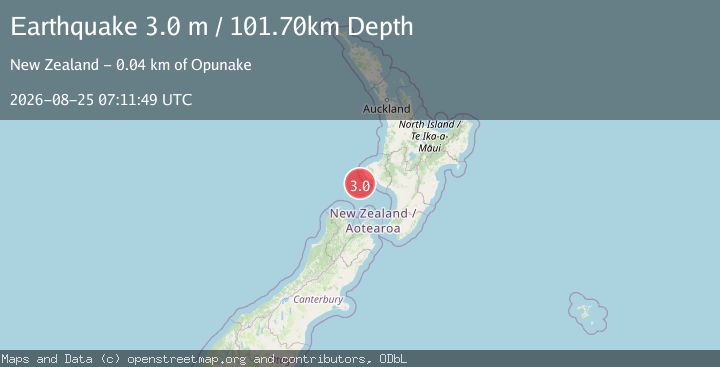 Map of OFF W. COAST OF N. ISLAND, N.Z.