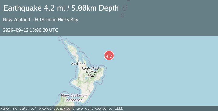 Map of OFF E. COAST OF N. ISLAND, N.Z.