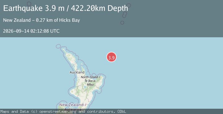 Map of OFF E. COAST OF N. ISLAND, N.Z.