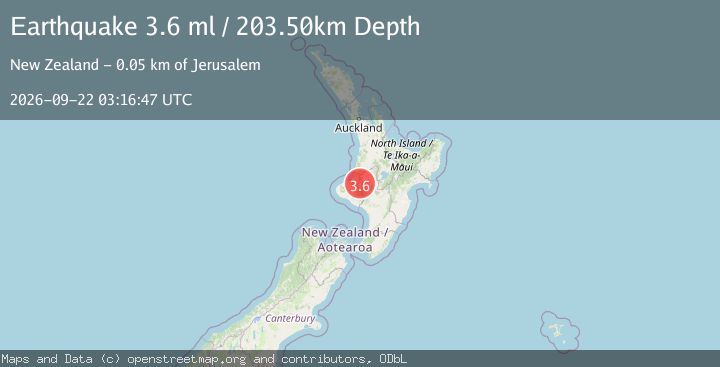 Map of NORTH ISLAND OF NEW ZEALAND