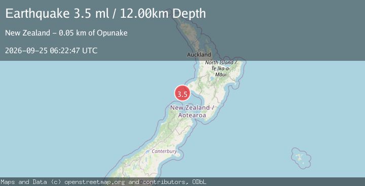 Map of OFF W. COAST OF N. ISLAND, N.Z.