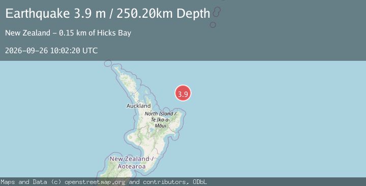 Map of OFF E. COAST OF N. ISLAND, N.Z.
