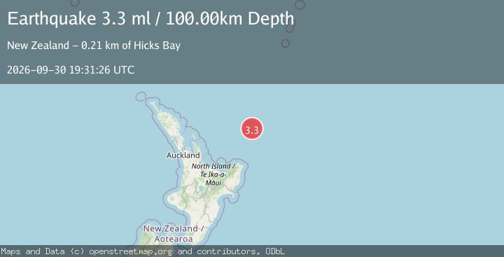 Map of OFF E. COAST OF N. ISLAND, N.Z.