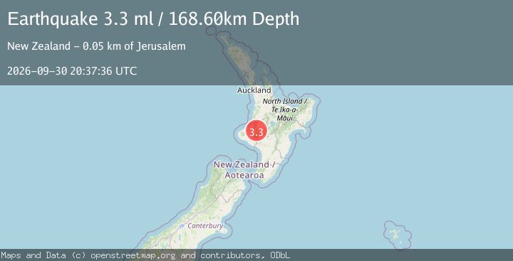 Map of NORTH ISLAND OF NEW ZEALAND
