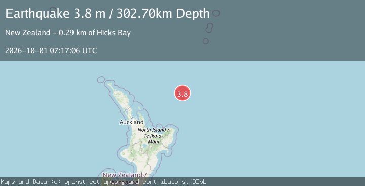 Map of OFF E. COAST OF N. ISLAND, N.Z.