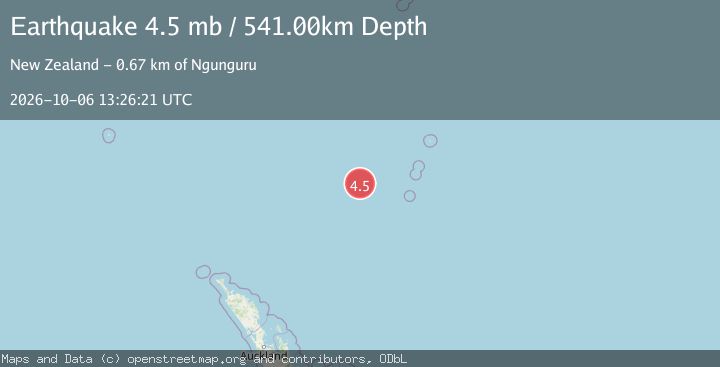 Map of KERMADEC ISLANDS REGION