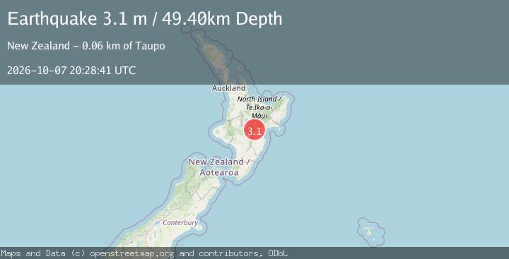 Map of NORTH ISLAND OF NEW ZEALAND