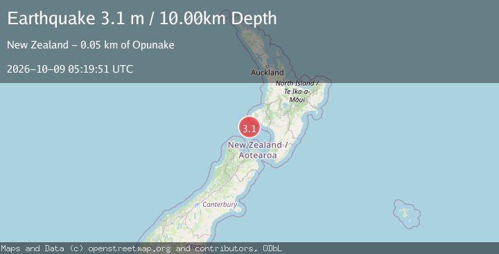 Map of OFF W. COAST OF N. ISLAND, N.Z.