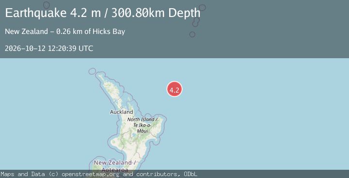 Map of OFF E. COAST OF N. ISLAND, N.Z.