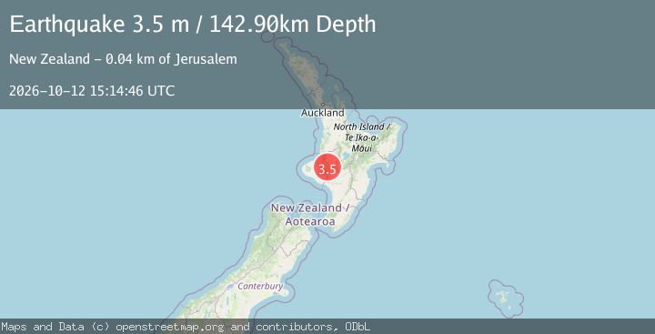 Map of NORTH ISLAND OF NEW ZEALAND