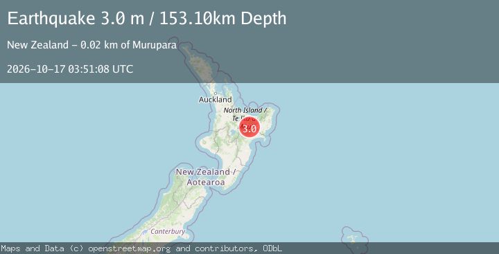 Map of NORTH ISLAND OF NEW ZEALAND