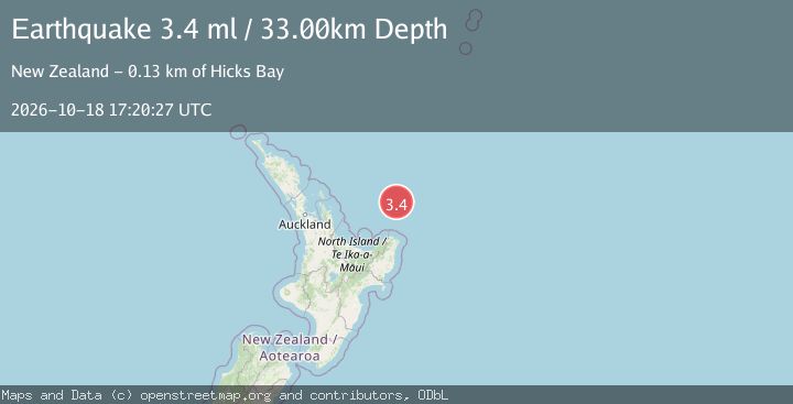 Map of OFF E. COAST OF N. ISLAND, N.Z.