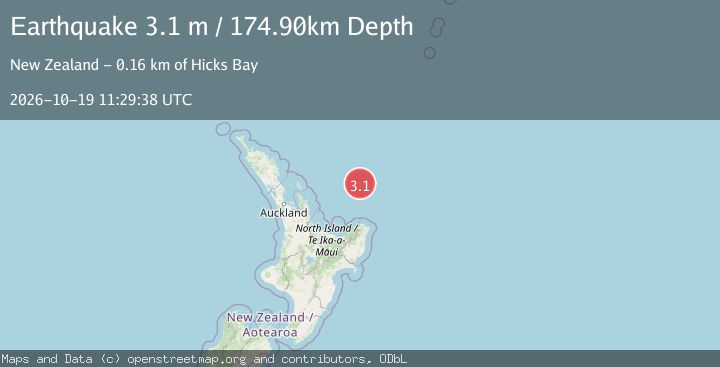 Map of OFF E. COAST OF N. ISLAND, N.Z.