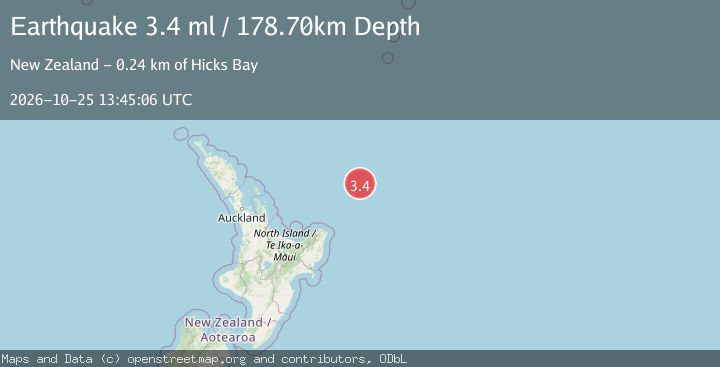 Map of OFF E. COAST OF N. ISLAND, N.Z.